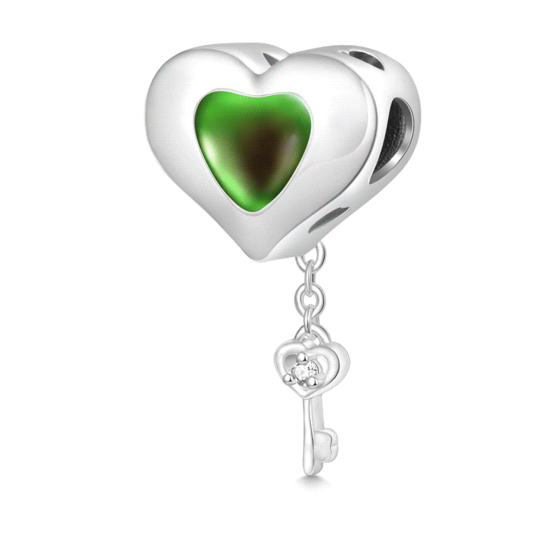 Heart Lock Key Mood Charm