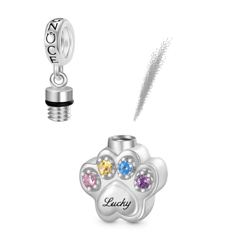 Pet Paw Memorial Urn Ashes Pendant