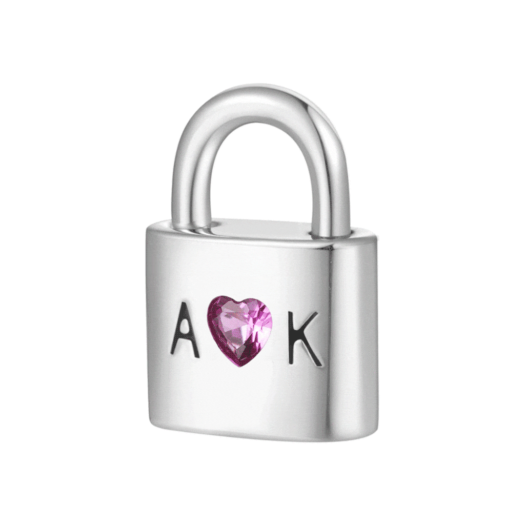 Openable Silver Lock Charm