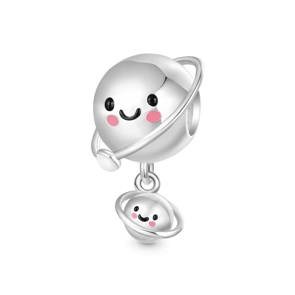 Mother Child Planet Charm
