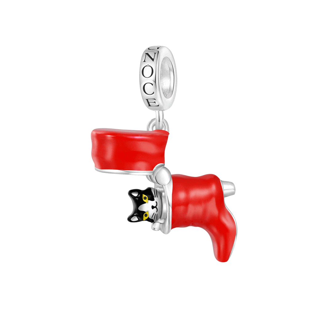 Openable Red Boot Pendant
