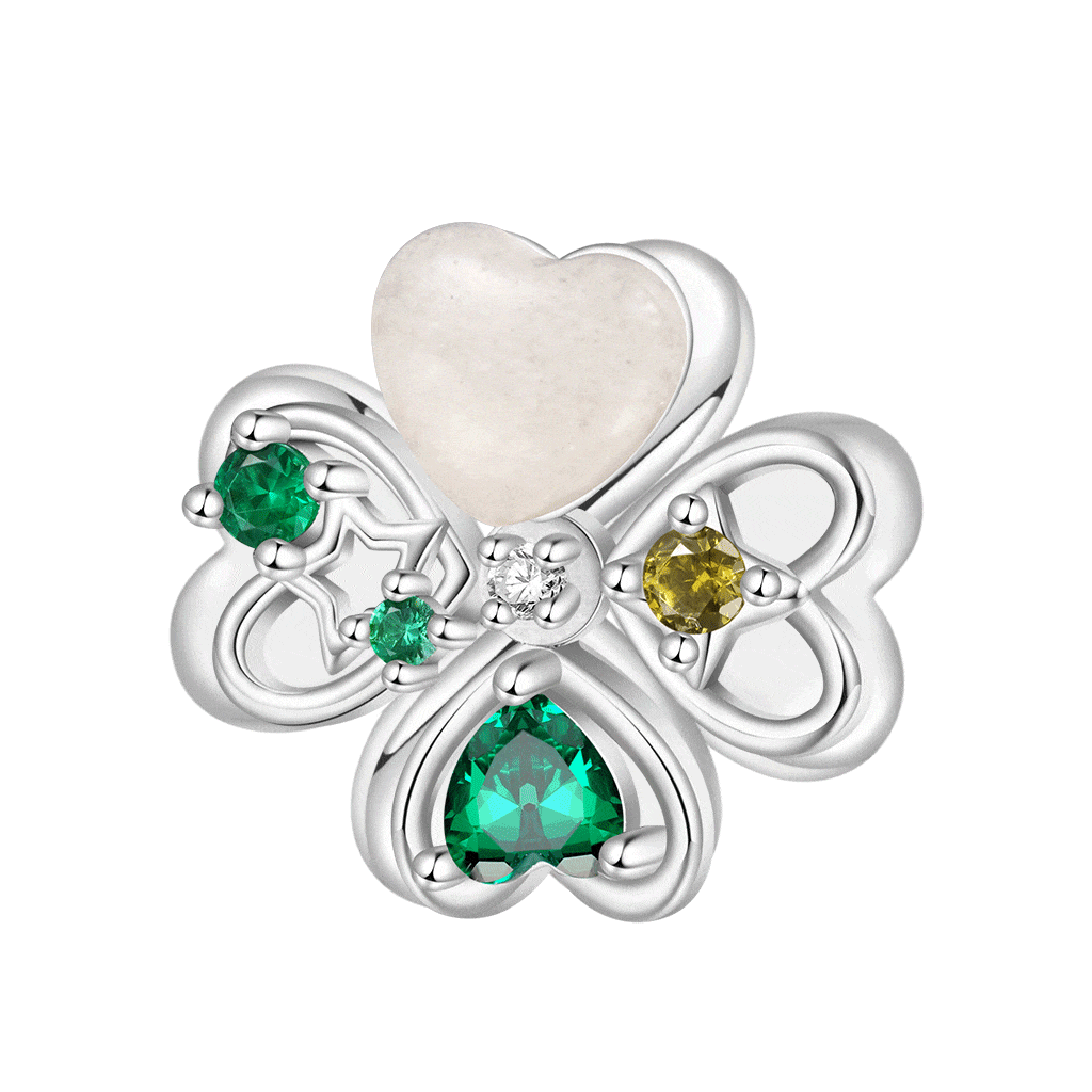 Rotatable Four-leaf Clover Charm