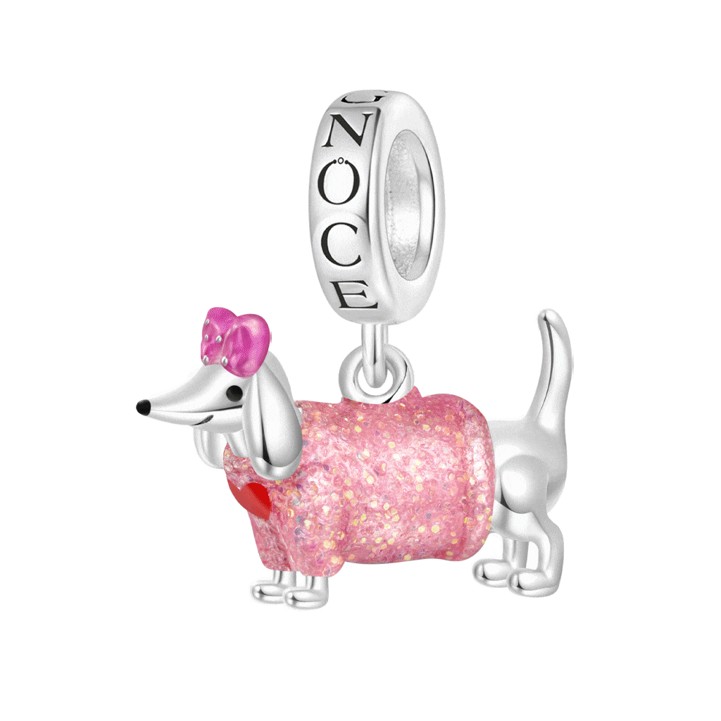 Pink Dachshund Pendant