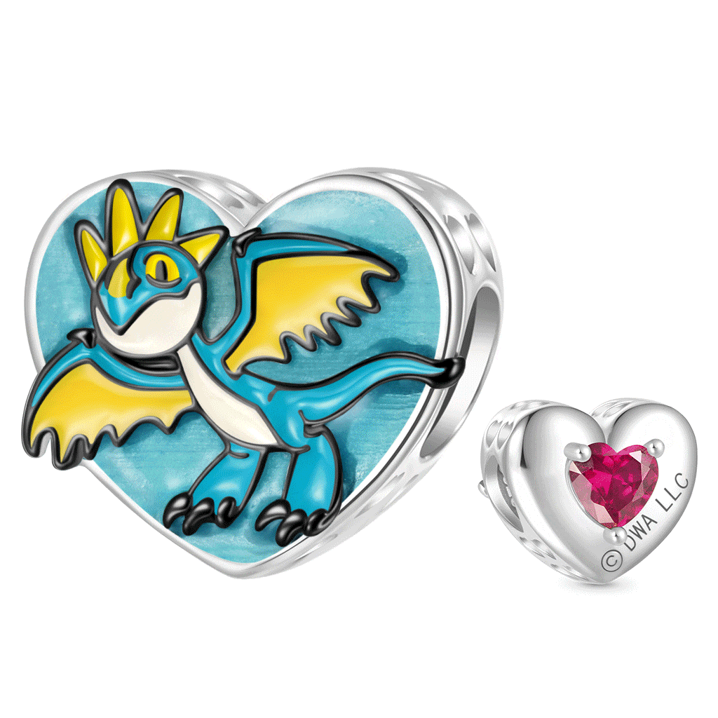 Deadly Nadder Heart Birthstone Charm