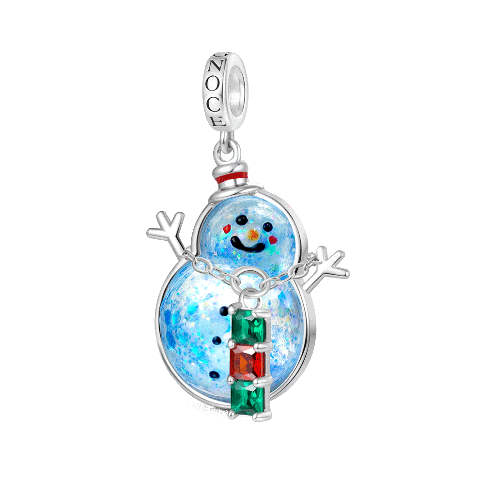Christmas Snowman Quicksand Pendant