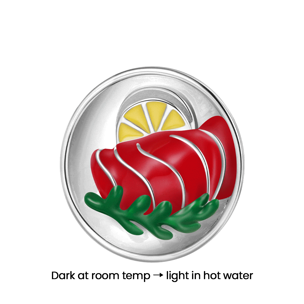 Salmon Food Stopper Charm