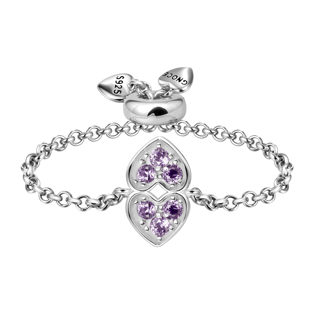 Adjustable Chain Initial Love Ring