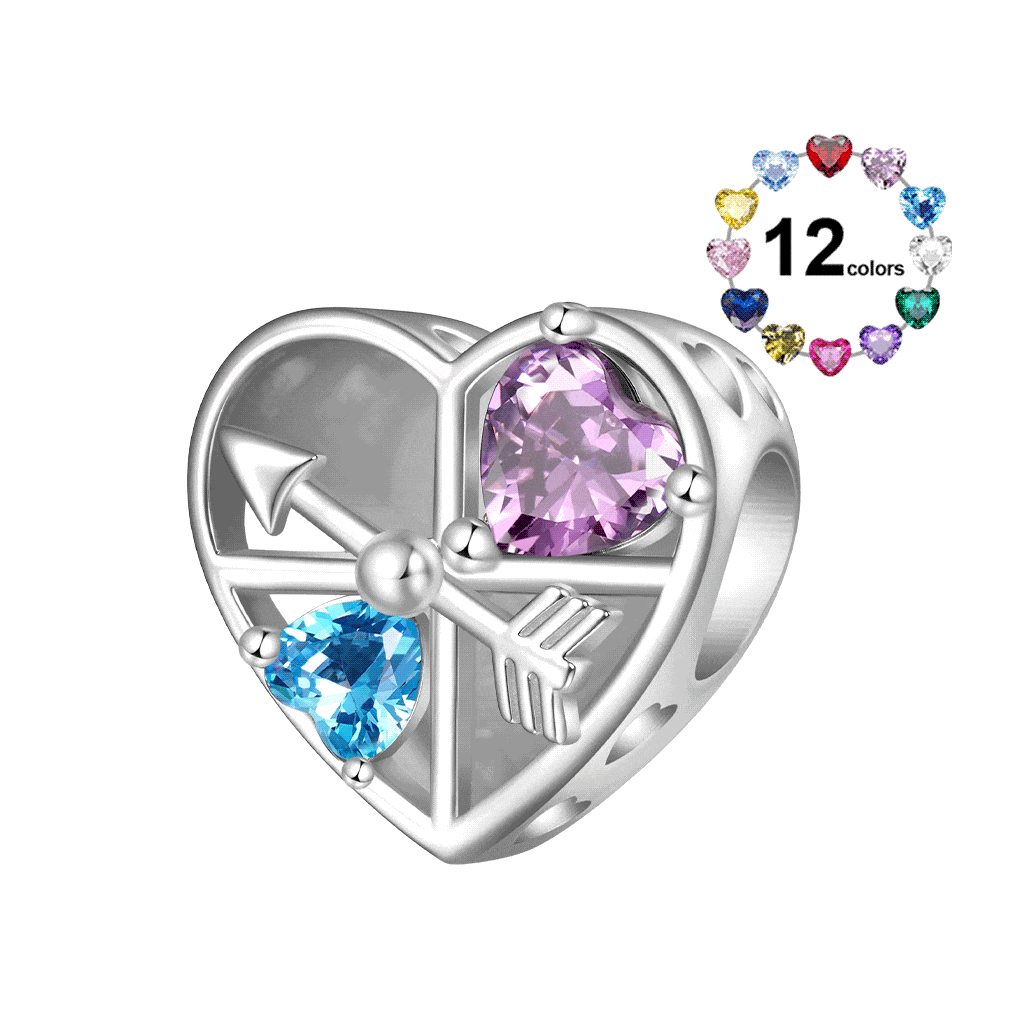 Love Clock Rotating Arrow Charm