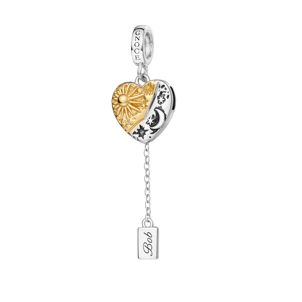 Sun & Moon Heart Pendant