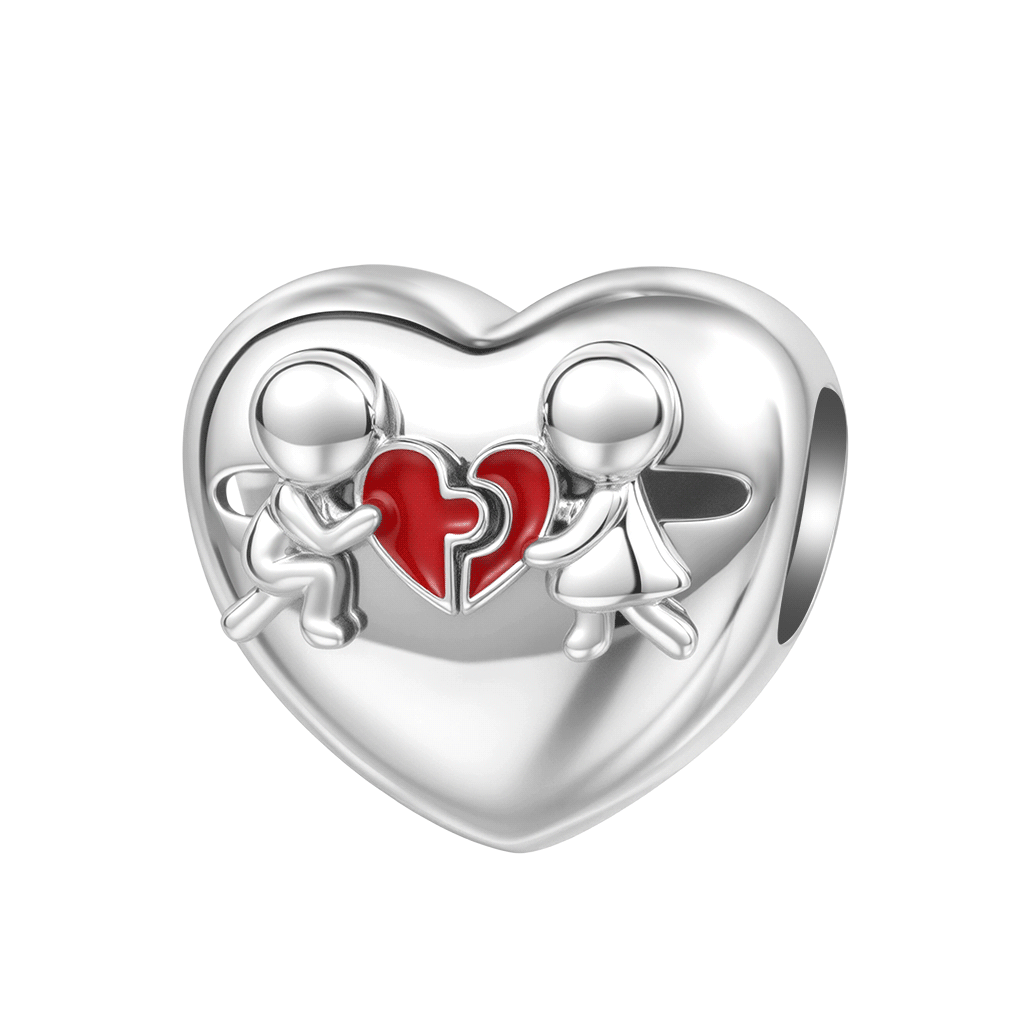 Couple Heart Charm