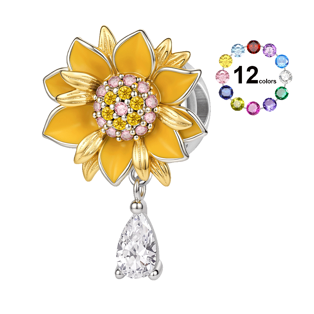 Rotatable Sunflower Charm