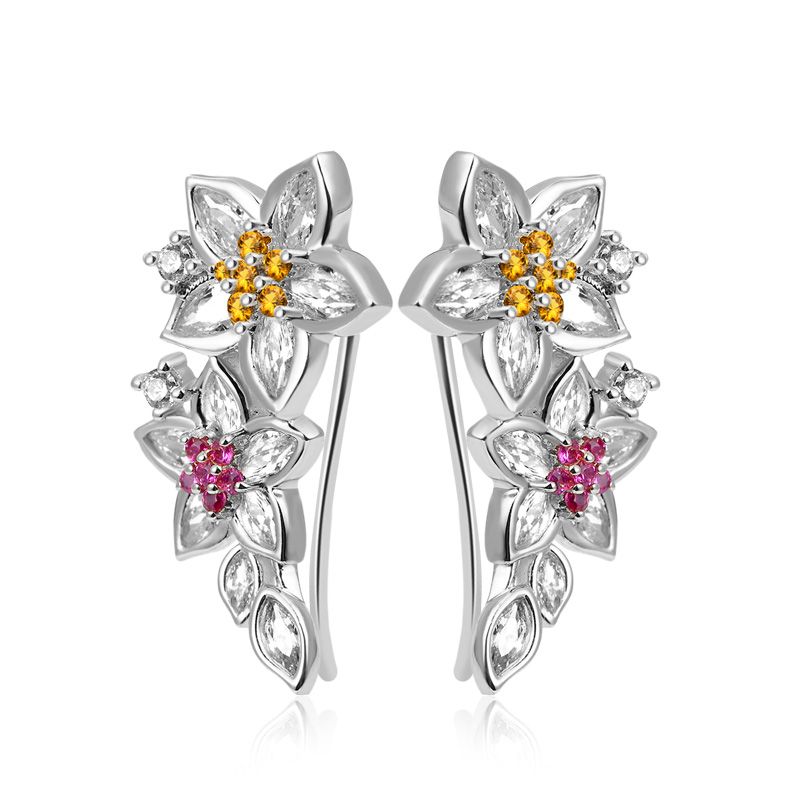 Elegant Flowers Climbers Earrings
