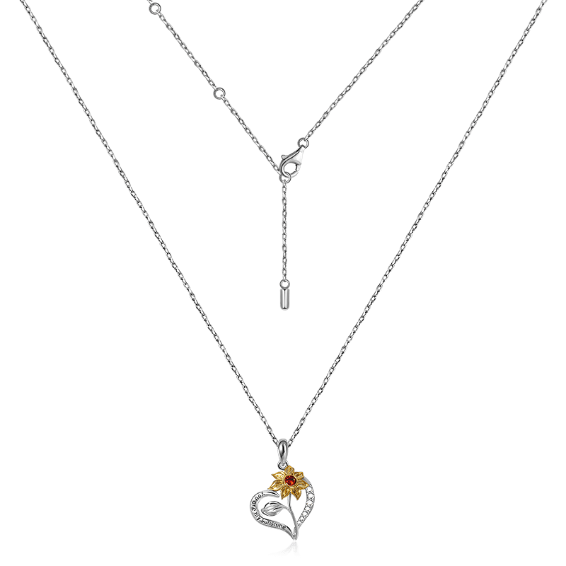 Sunflower Heart Necklace