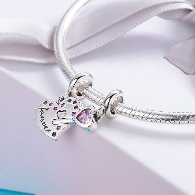 Heart and Key Set Pendants