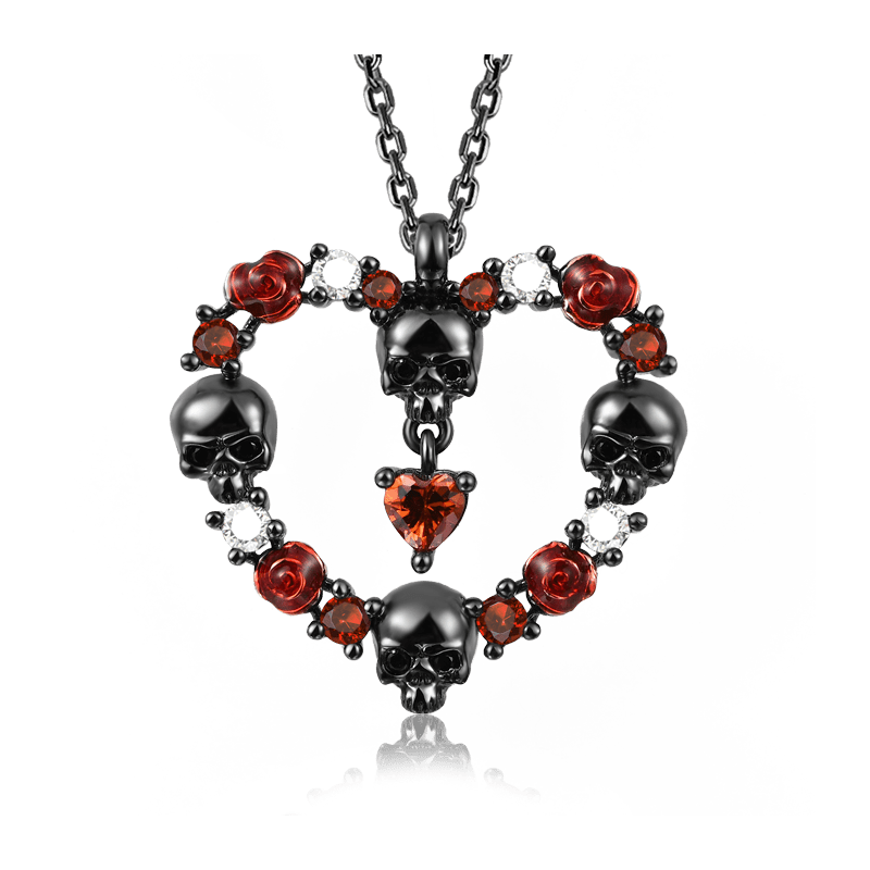 Rose & Skull Necklace