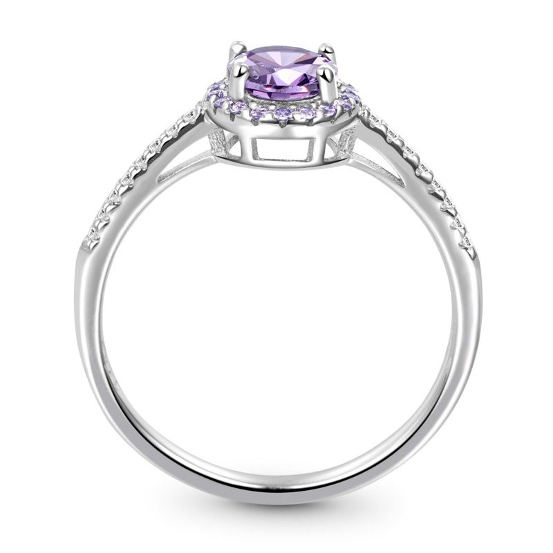 Purple Round-cut Ring