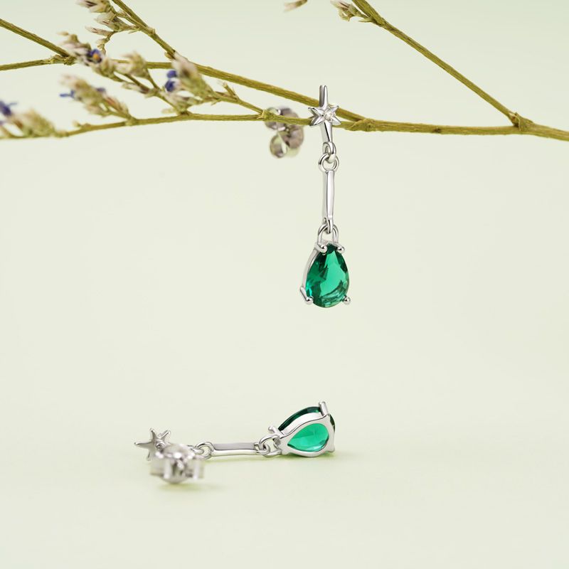 Star Teardrop Dangle Earrings
