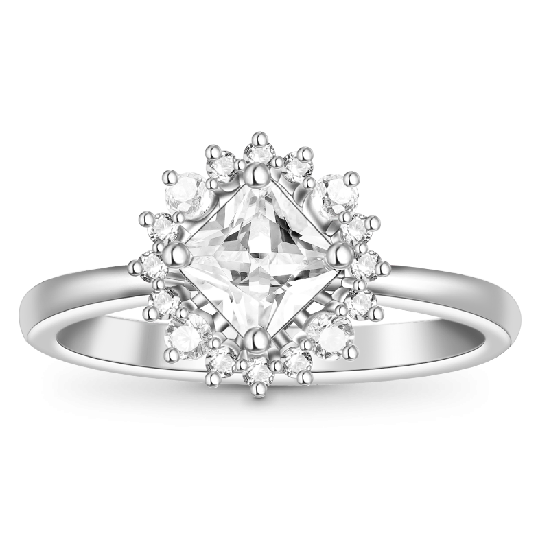Square-cut Promise Ring