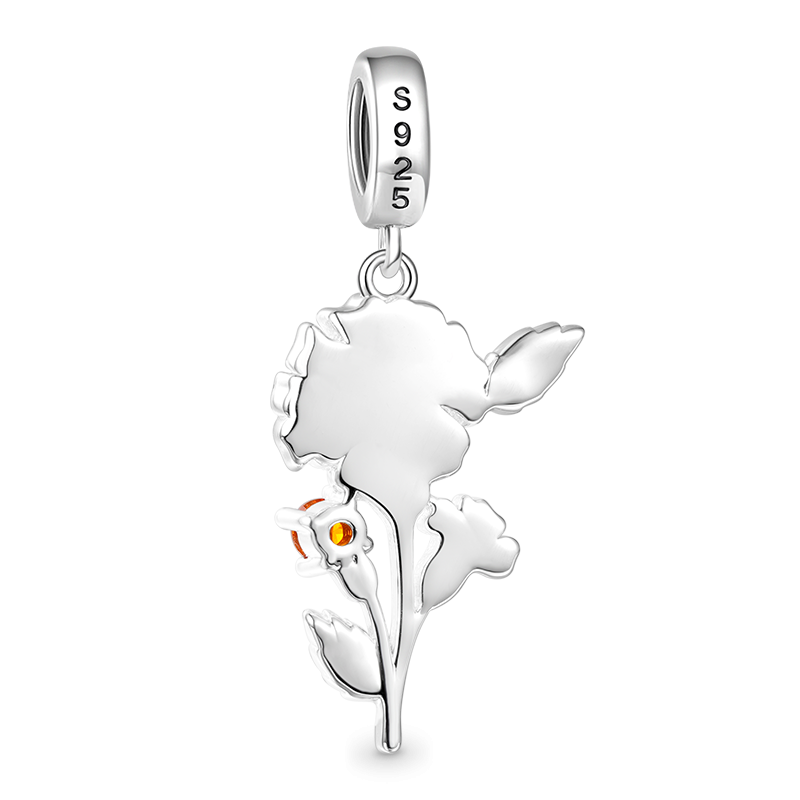 Oct.Birthday Flower Marigold Pendant