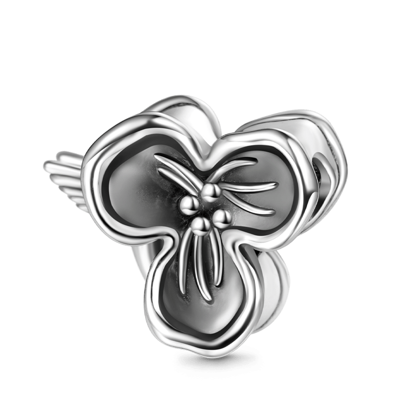 Hummingbird Loves Flower Charm