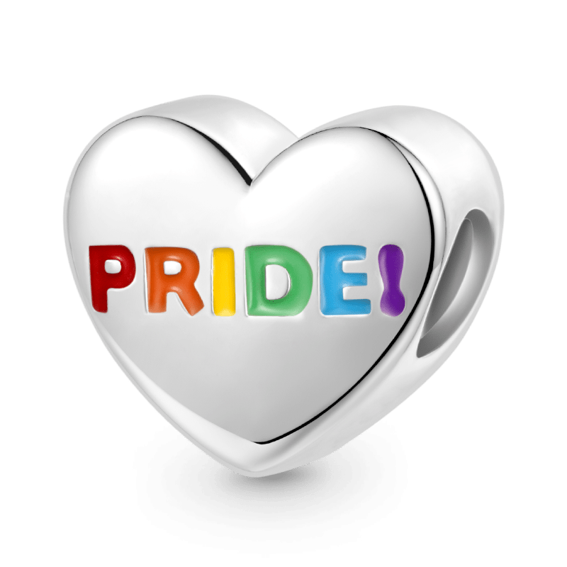 PRIDE! Rainbow Heart Charm