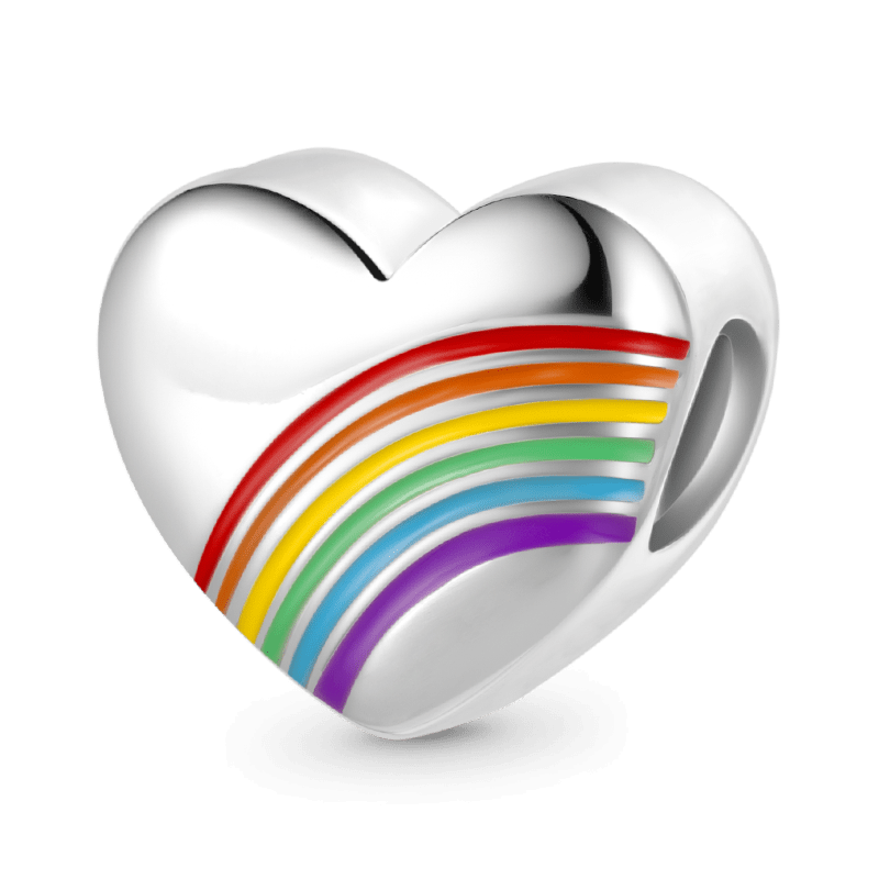 PRIDE! Rainbow Heart Charm