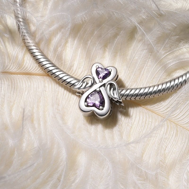 Birthstone Angel Charm