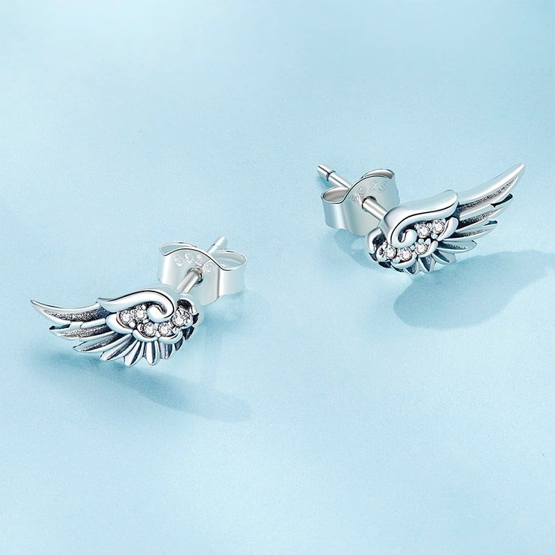 Angel Wing Stud Earrings