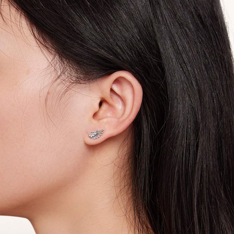 Angel Wing Stud Earrings