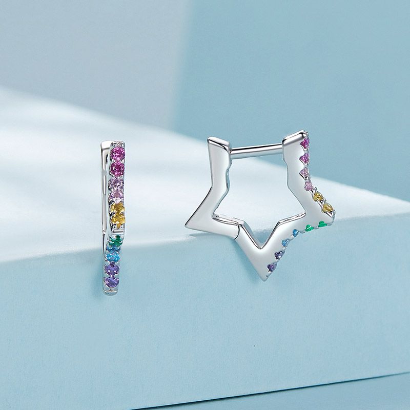 Rainbow Star Earrings