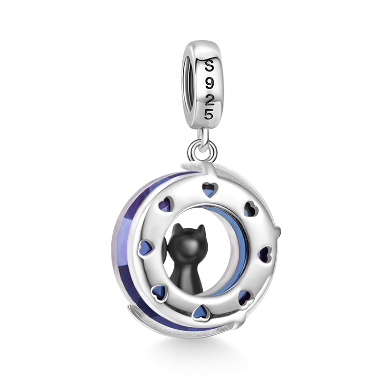 Cat on Moon Pendant