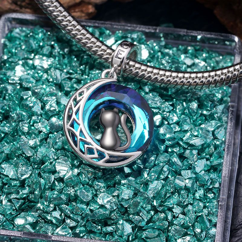 Cat on Moon Pendant
