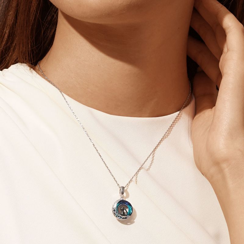 Cat on Moon Pendant