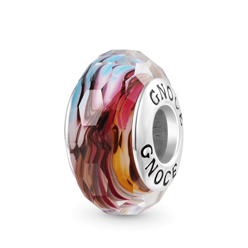 Wavy Red Murano Charm