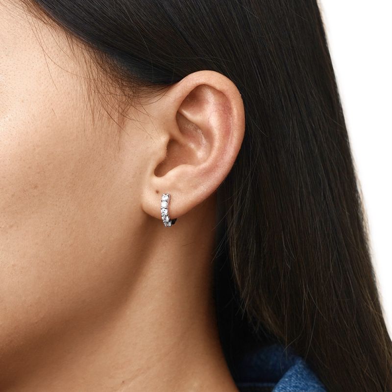 Diamond Huggie Stud Earrings