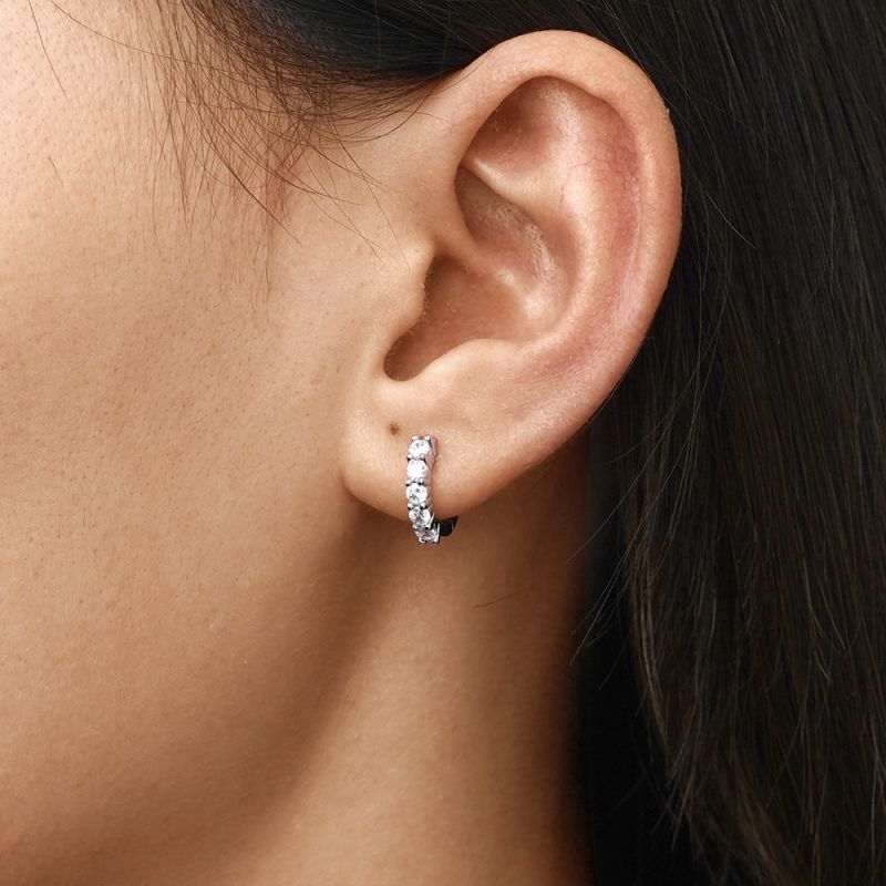 Diamond Huggie Stud Earrings