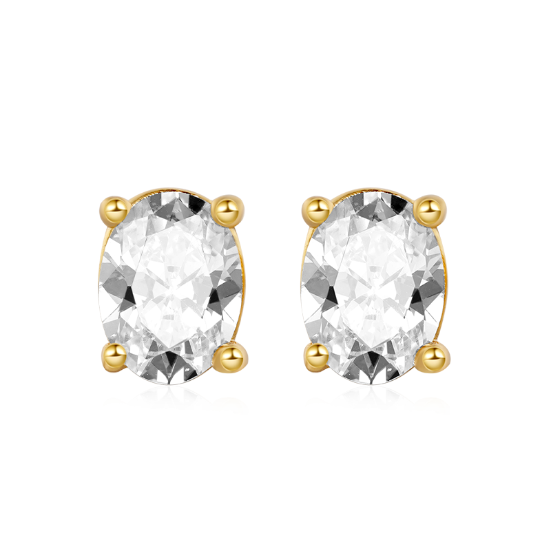 Oval Stud Earring