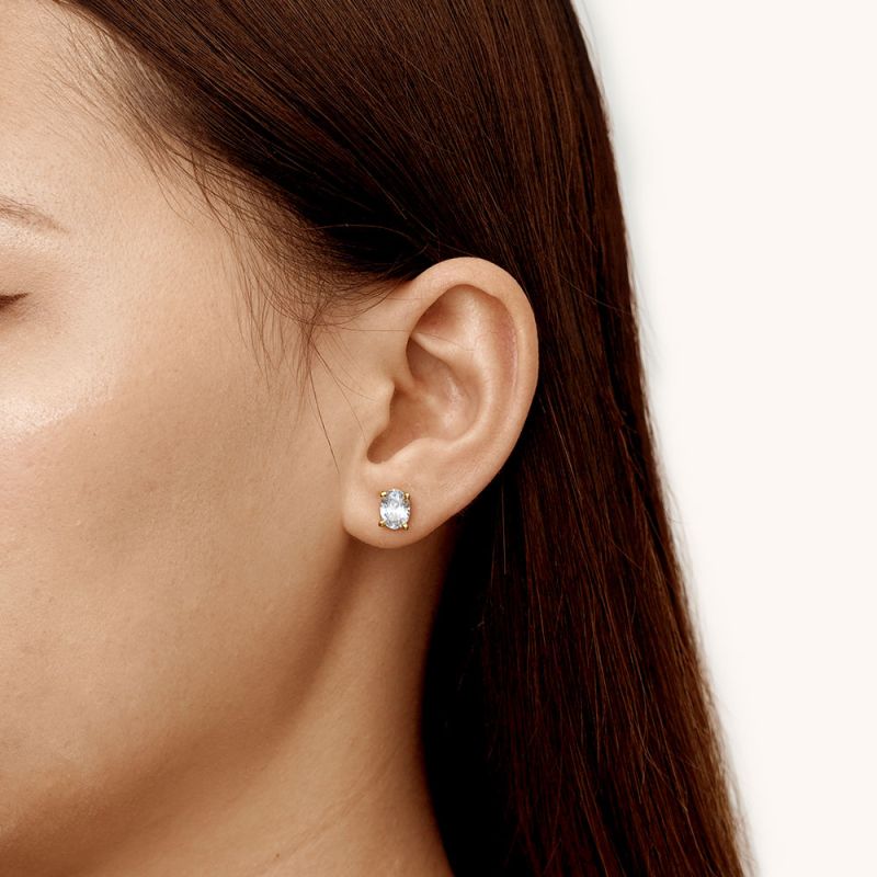 Oval Stud Earring