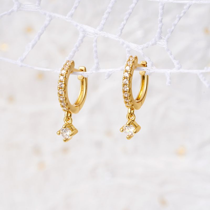 Diamond Dangle Earrings