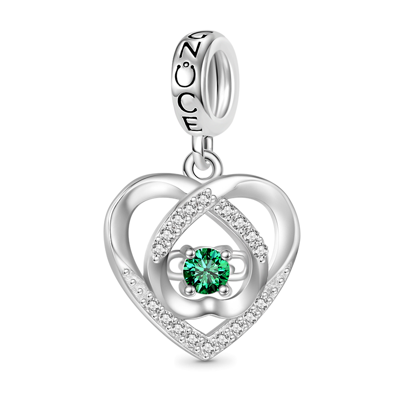 Love Heart Birthstone Pendant