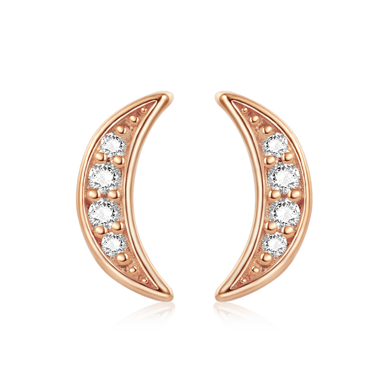 Half Crescent Moon Earrings