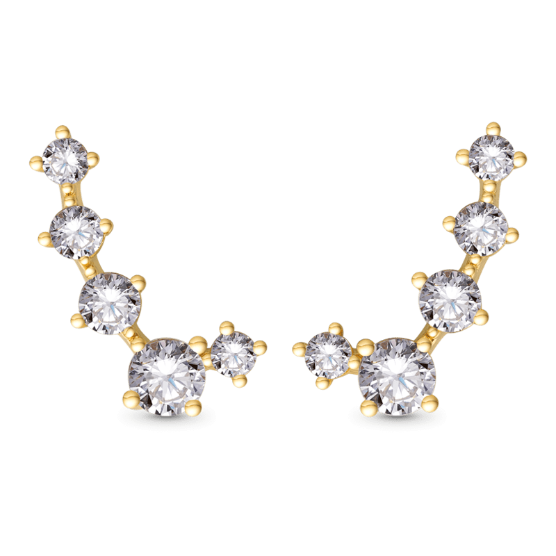Five CZ Stud Earrings