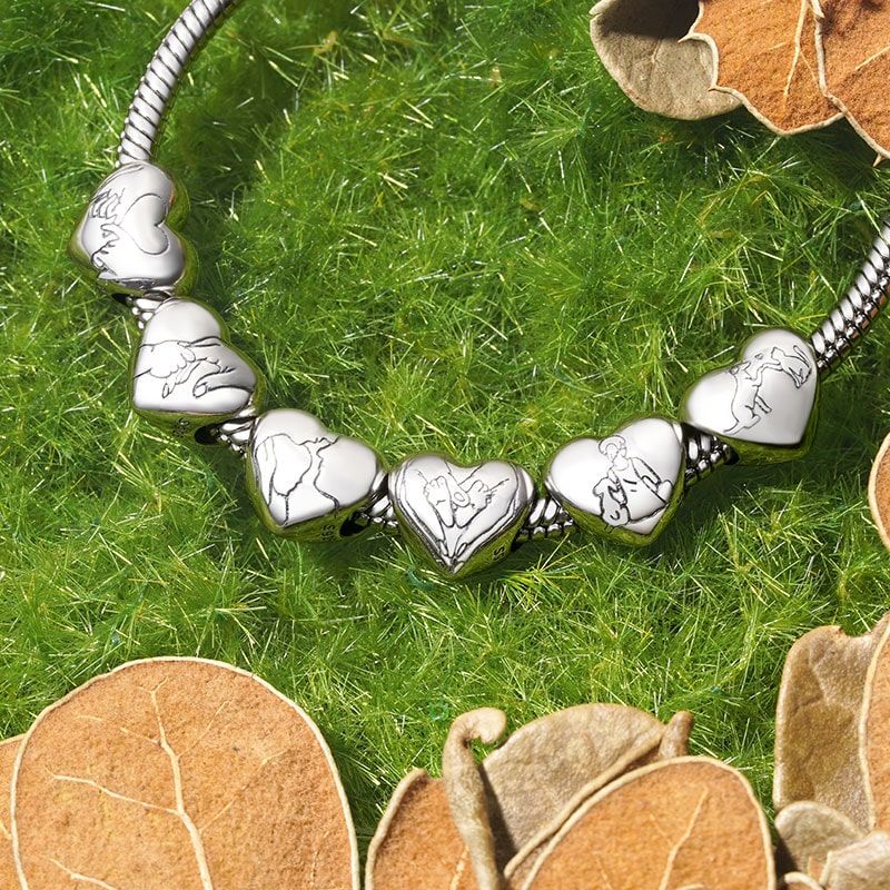 Little Girl & Puppy Heart Charm