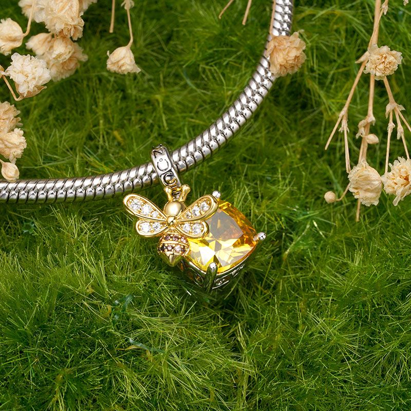 Honey Bee Square Pendant