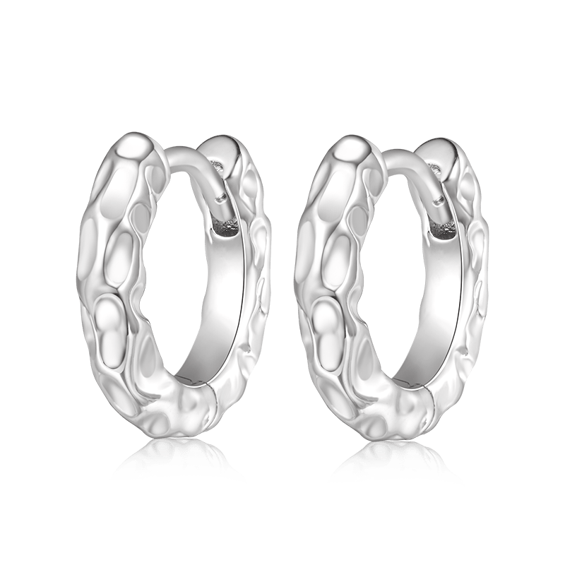 Texture Hoop Earrings