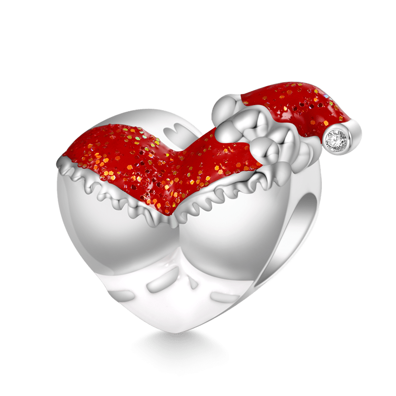 Merry Christmas Funny Heart Charm