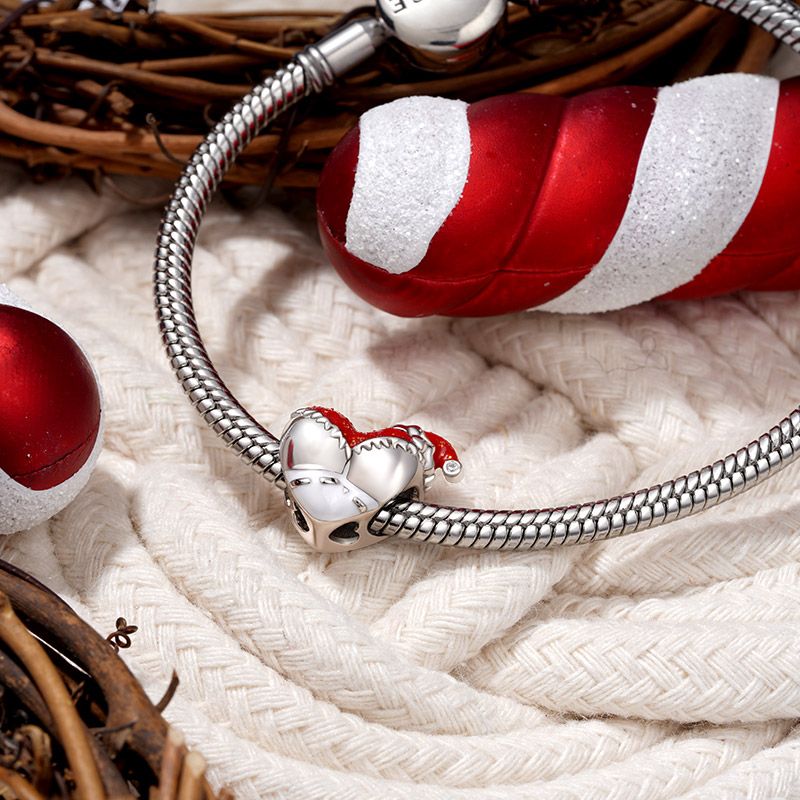 Merry Christmas Funny Heart Charm