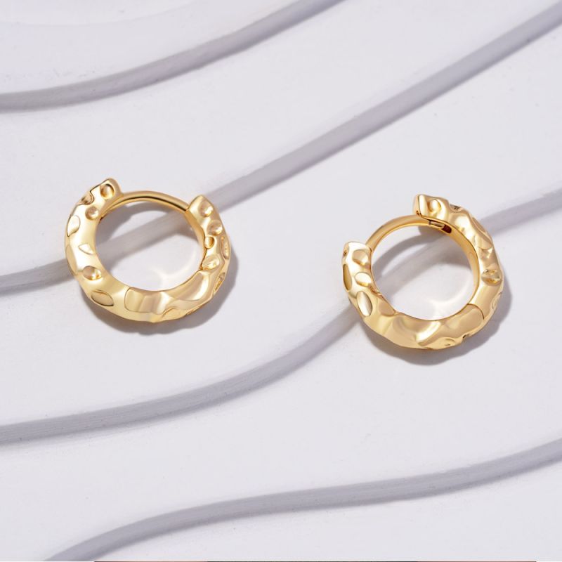 Texture Hoop Earrings