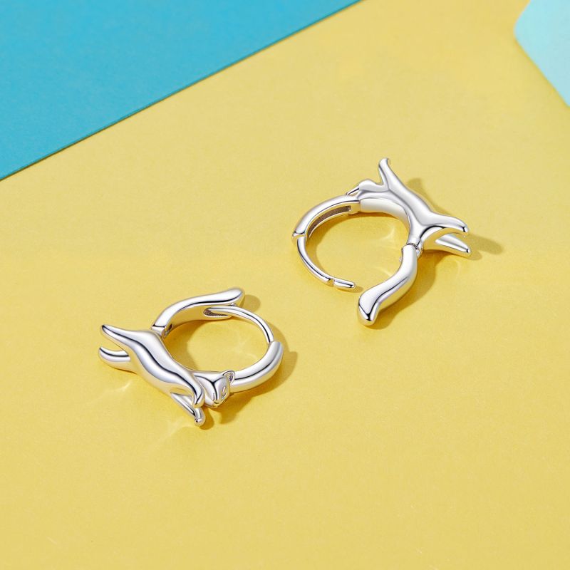 Cute Cat Hoop Earrings