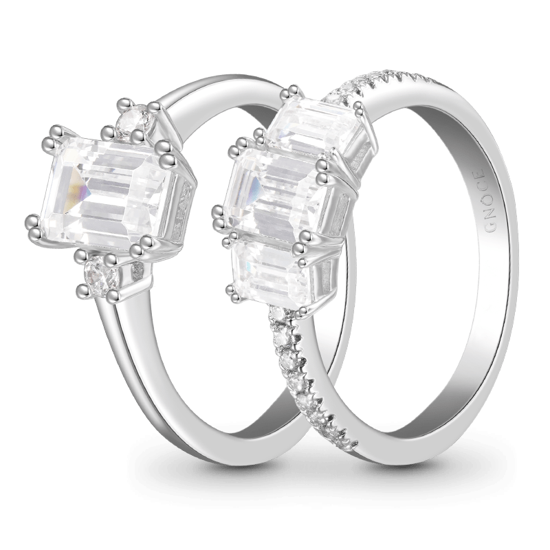 Rectangular Cut Stackable Ring